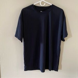 Vintage Champion Men's Black Size L Large Activewear Short Sleeve Shirt Made USA